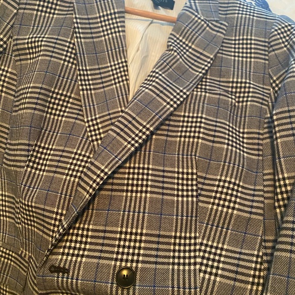 Talbots Black and White Plaid Blazer - Picture 8 of 16